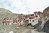 Ladakh - Rizong Gompa majestically sprawling over a cliff side